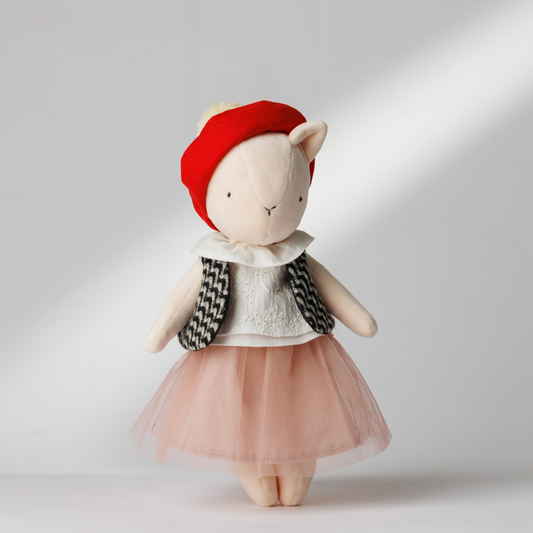 赤いベレーをかぶって、恋する朝のコーデ